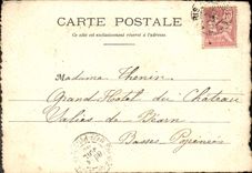 Catedral vieja Jean santo de Lyon de la POSTAL de la VENDIMIA