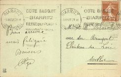 CPA Biarritz Soleil couchant