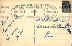 VINTAGE POSTCARD Pouliguen the Entry of Port to the Setting Sun Boats