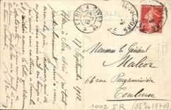 La POSTAL Vaucouleurs de la VENDIMIA lleva Francia al lado de la cual tenga arco del d de Jeanne de la llave principal