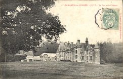 VINTAGE POSTCARD St Martin de Connee Puyz the Park and the Castle