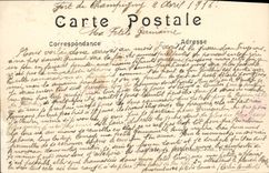 VINTAGE POSTCARD Battle of Champigny Left the inhabitants at the time of the investment of the Militaria Prussians