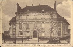 VINTAGE POSTCARD the Mutual Protection Of the Railroads Places Paris poplars