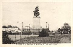 CPA Le Monument de la Defense de Paris 1870 1871 Militaria