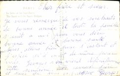 POSTAL MODERNA París el Seine y siete puentes