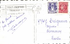 MODERN CARD Paris the Seine upstream of Notre Dame