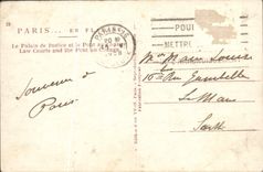 CPA Paris Le palais de justice et le pont au change