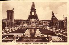 CPA Exposition Internationale Paris 1937 Vue d'ensemble prise du Trocadero Tour Eiffel