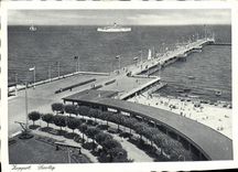 VINTAGE POSTCARD Hoppot Seesteg