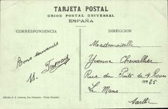 VINTAGE POSTCARD San Sebastian Avenida Of Libertad