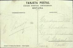 VINTAGE POSTCARD San Sebastian Vista General Desde El Monte Ulia