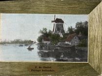 VINTAGE POSTCARD F Of Chattel Dutch Landscape Windmill