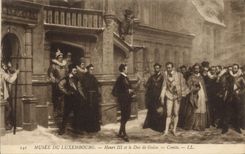 VINTAGE POSTCARD Museum Of Luxembourg Henri III and the duke of Own way Count