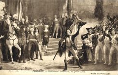 VINTAGE POSTCARD Vinchon Enrolements Volunteers Versailles July 22nd, 1792