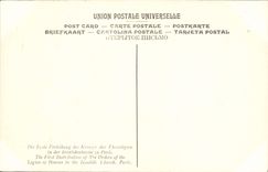 VINTAGE POSTCARD Debret First Distribution Of the Crosses Of the Legion Of Honor in the church of the Invalids