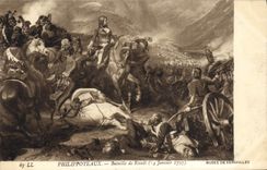 VINTAGE POSTCARD Philippoteaux Battles De Rivoli Versailles Versailles January 14th, 1797