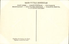 VINTAGE POSTCARD David Distribution Of the Eagles By Napoleon Versailles