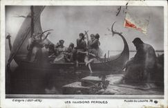 VINTAGE POSTCARD Lost Illusions Museum Of Louvre Gleyre