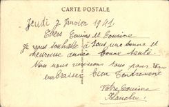 VINTAGE POSTCARD Living room Of Paris Edmee Delebecque Chateauneuf de Mazenc and the plain of the Rhone