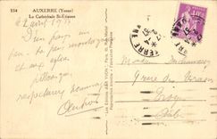 VINTAGE POSTCARD Auxerre the Cathedral St Etienne