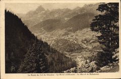VINTAGE POSTCARD the Road Of the Collar Of Glandon Rivier D' Allemont the Solid mass De Belledonne