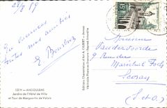 POSTAL MODERNA ayuntamiento de Angulema Gardens De I' y vuelta de Marguerite de Valois