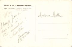 Castillo del lago annecy de la POSTAL de la VENDIMIA de Duingt y dientes de Lanfon