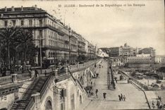 El bulevar de Argel de la POSTAL de la VENDIMIA de la república y de las cuestas Daguin Passez el invierno tiene Argel