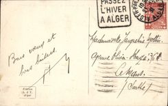 El bulevar de Argel de la POSTAL de la VENDIMIA de la república y de las cuestas Daguin Passez el invierno tiene Argel