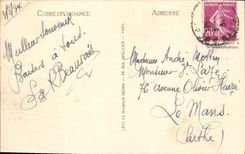 Punto redondo de Arcachon de la POSTAL de la VENDIMIA de la cornisa