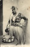 VINTAGE POSTCARD Moorish Standard Algeria Serving the Coffee Folklore