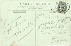 POSTAL Argelia estándar Moorish de la VENDIMIA que sirve el folklore del café