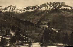 VINTAGE POSTCARD the Pretty Sites De I' Auvergne Paysage of winter in the valley of Make Allagnon