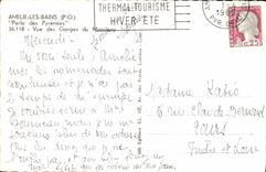 MODERN CARD Amelie Les Bains Pearl Of the Pyrenees Seen of the throats of Mondony