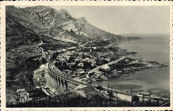 VINTAGE POSTCARD Antheor Road Of the Gold Cornice and the viaduct of the railroad