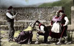 CPM En Pays Catalan Danse Catalane Ballet Cerda Groupe folklorique Amelien Folklore