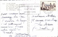 MODERN CARD Valley D' Aure Lake Oredon and the Lake of the Cape de Long Malicious Peak