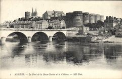 CPA Angers Le pont de la Basse Chaine et le chateau