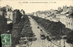 CPA Angers Le Grand Boulevard De Saumur Tramway