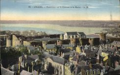 CPA Angers Panorama Sur Le Chateau Et La Maine