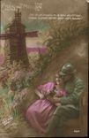VINTAGE POSTCARD Close to the Mill Militaria Soldier