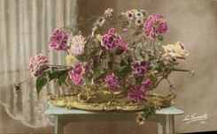 CPA Fantaisie Fleurs