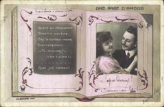 VINTAGE POSTCARD Fantasy Woman a Page Of love