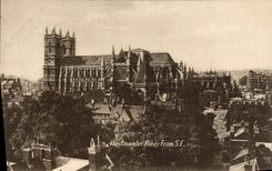 Abadía de Westminster de la POSTAL de la VENDIMIA de SE Londres