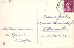 VINTAGE POSTCARD the Valley D' Argeles Castle De Beausens