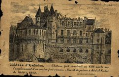 POSTAL de la VENDIMIA el castillo del castillo fuerte de Amboise