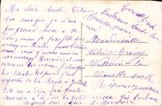 VINTAGE POSTCARD Pardonnez has My affection Femme Man