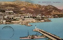 CPA Monte Carlo Vue Generale Bateau