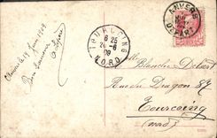 POSTAL Amberes de la VENDIMIA el Brabo estatua por Jef Scraps