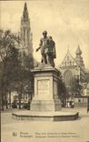 CPA Anvers Place Verte Cathedrale et statue Rubens